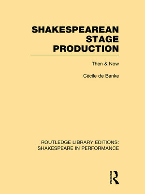 cover image of Shakespearean Stage Production